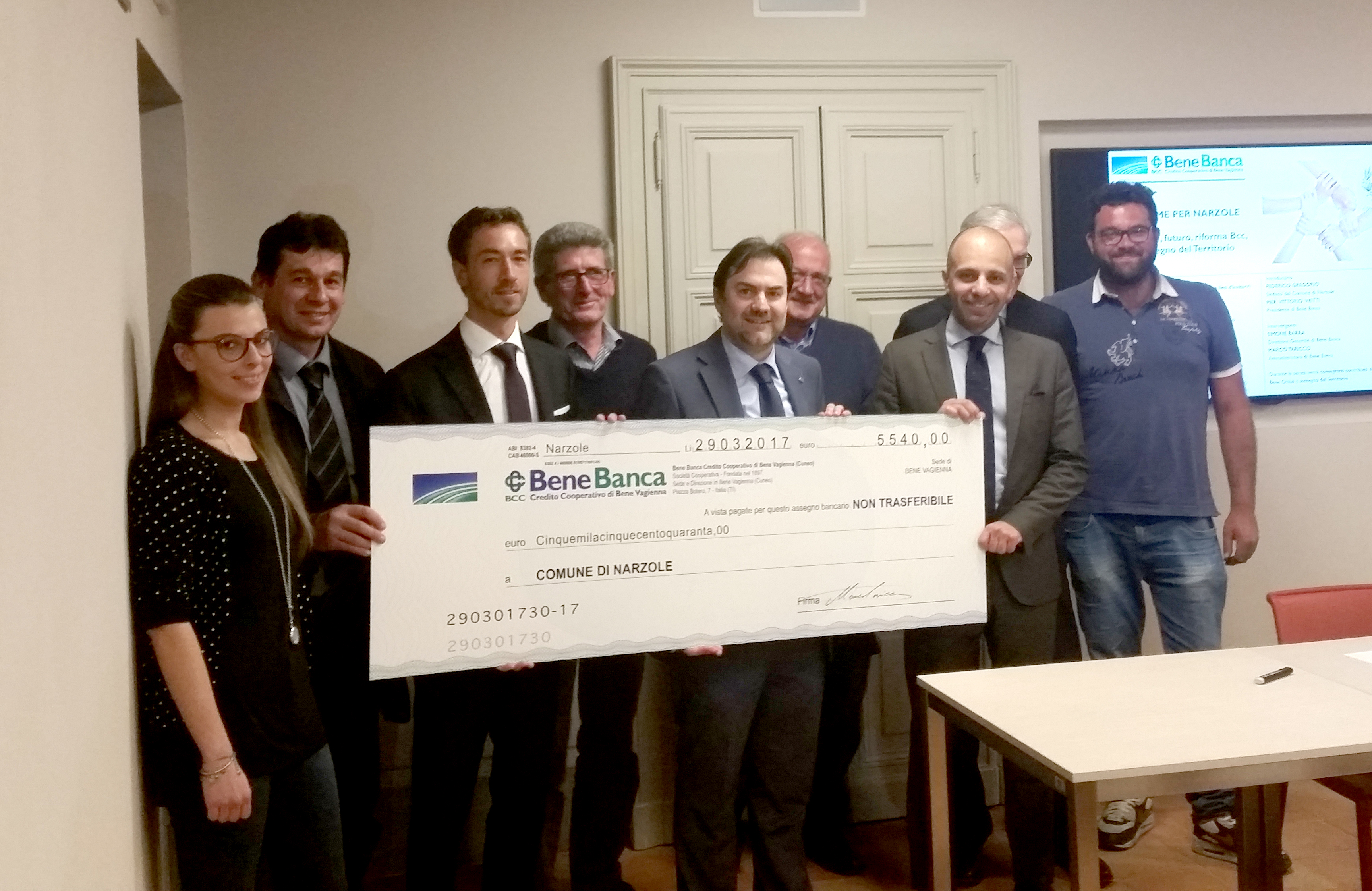 Bene Banca dona fondi a realtà sociali di Narzole La Guida - Bene Banca dona fondi a realtà sociali di Narzole