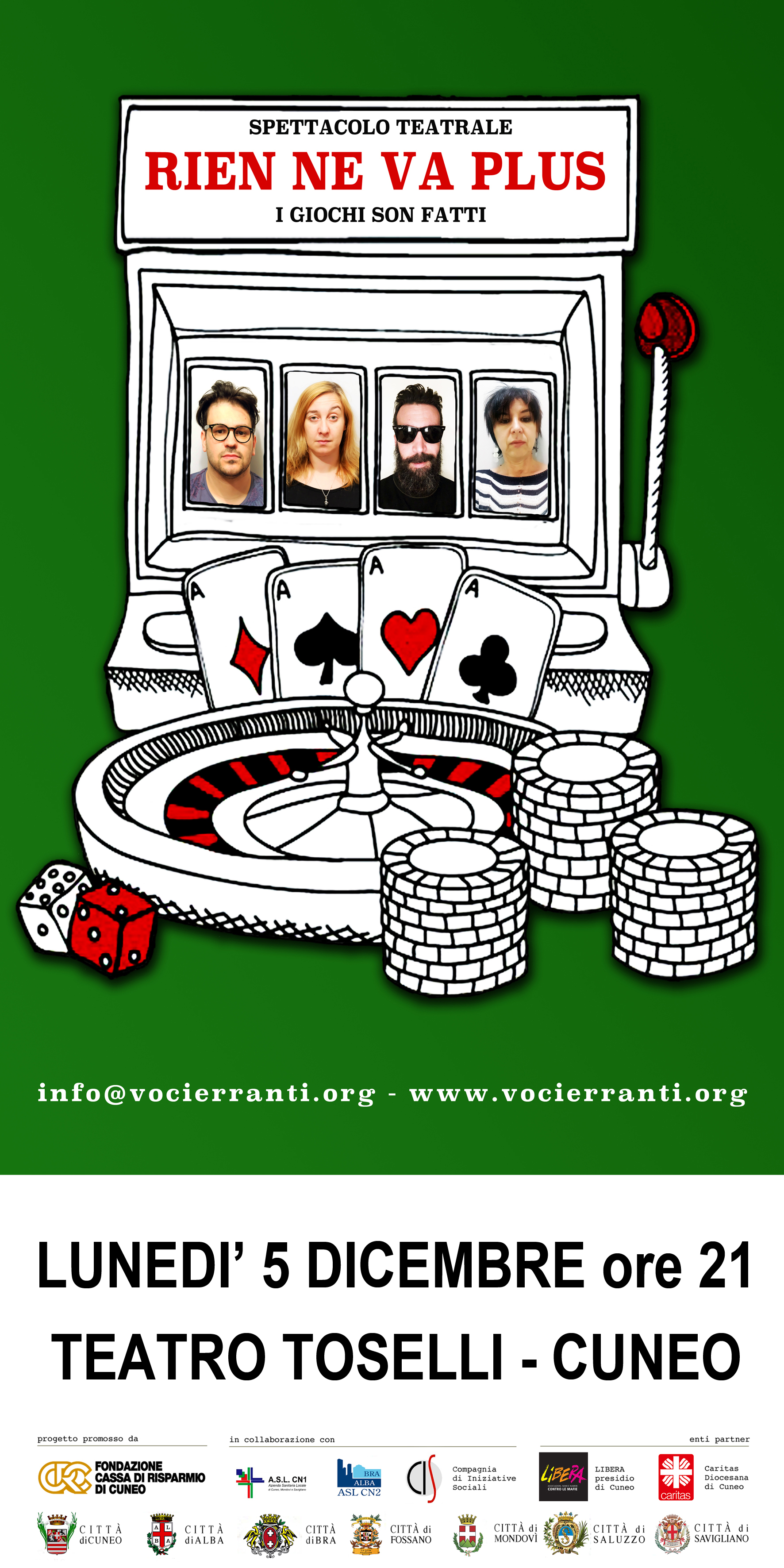 A Cuneo uno spettacolo teatrale sul gioco patologico La Guida - A Cuneo uno spettacolo teatrale sul gioco patologico