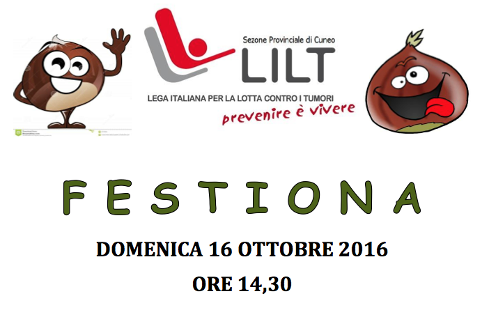 Festiona, castagnata per sostenere la Lilt cuneese La Guida - Festiona, castagnata per sostenere la Lilt cuneese