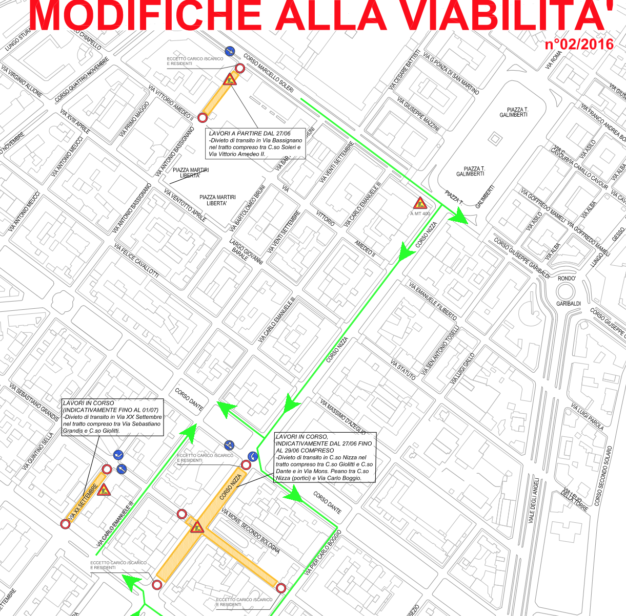 La Guida - Da lunedì corso Nizza chiuso al traffico