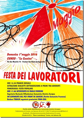 Festa di Rifondazione Comunista il 1° maggio La Guida - Festa di Rifondazione Comunista il 1° maggio