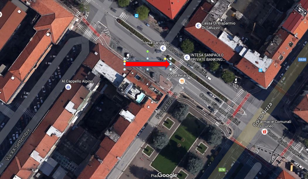 Chiusura attraversamento pedonale di corso Giolitti La Guida - Chiusura attraversamento pedonale di corso Giolitti