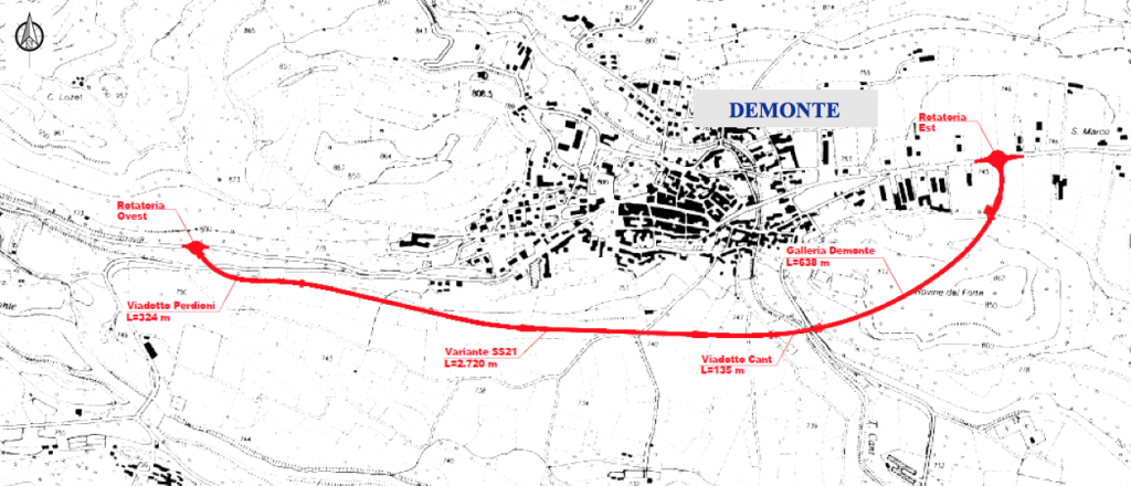 II progetto della variante di Demonte