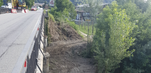 La Guida - Lavori sul ponte sul Varaita, fra Rossana e Piasco