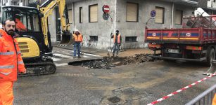 Cuneo senza acqua da piazza Europa a corso Galileo Ferraris La Guida - Cuneo senza acqua da piazza Europa a corso Galileo Ferraris