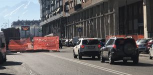 Lavori dell’Italgas in corso Nizza alto La Guida - Lavori dell’Italgas in corso Nizza alto