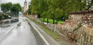 La Guida - Passatore, crolla un tratto di muro lungo via Rocca