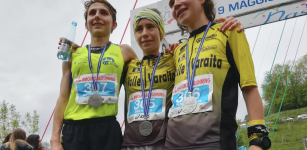 Erica e Francesca Ghelfi e Lorenza Beccaria sul podio italiano di corsa in montagna La Guida - Erica e Francesca Ghelfi e Lorenza Beccaria sul podio italiano di corsa in montagna