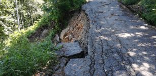 La Guida - Peveragno, la pioggia causa una frana nella zona di Pradeboni