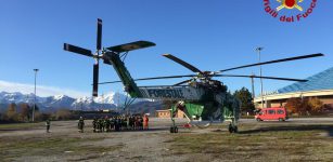 La Guida - Vigili del fuoco, esercitazione di incendio vicino al fiume Stura