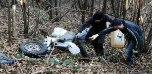 Rifiuti depositati abusivamente sulla collina di Verzuolo La Guida - Rifiuti depositati abusivamente sulla collina di Verzuolo