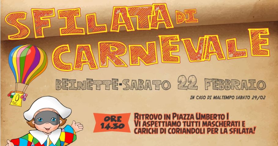 Sfilata di Carnevale a Beinette