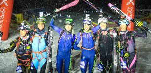 Katia Tomatis sul podio nella Monterosa Ski Alp La Guida - Katia Tomatis sul podio nella Monterosa Ski Alp