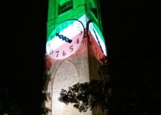 La Guida - La torre del Belvedere si illumina con il tricolore