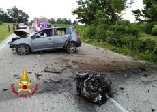 La Guida - Auto fuori strada tra Cuneo e Boves