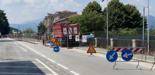 Cantiere per la pista ciclabile su Lungo Stura La Guida - Cantiere per la pista ciclabile su Lungo Stura