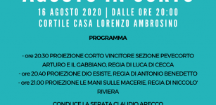 La Guida - “Agosto in corto”, stasera nel cortile di Casa Ambrosino a Peveragno