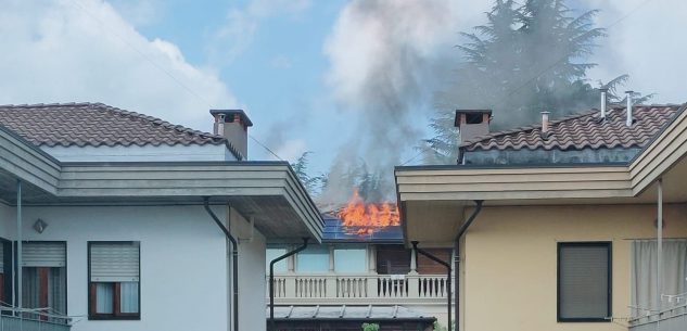 La Guida - Centallo, domato incendio in via Carpano