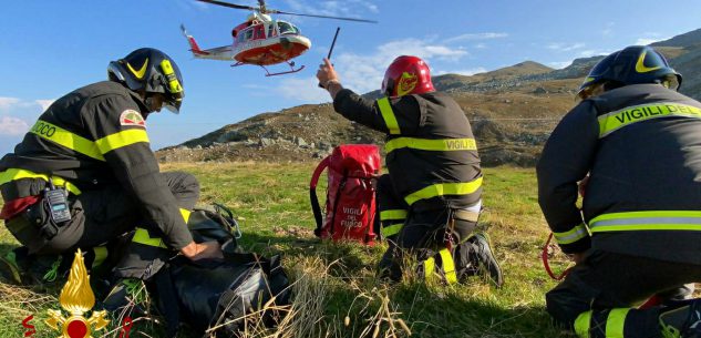 La Guida - Vigili del fuoco salvano una mucca a Crissolo