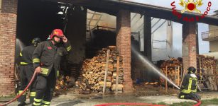 La Guida - Incendio in una legnaia a Santa Margherita di Peveragno