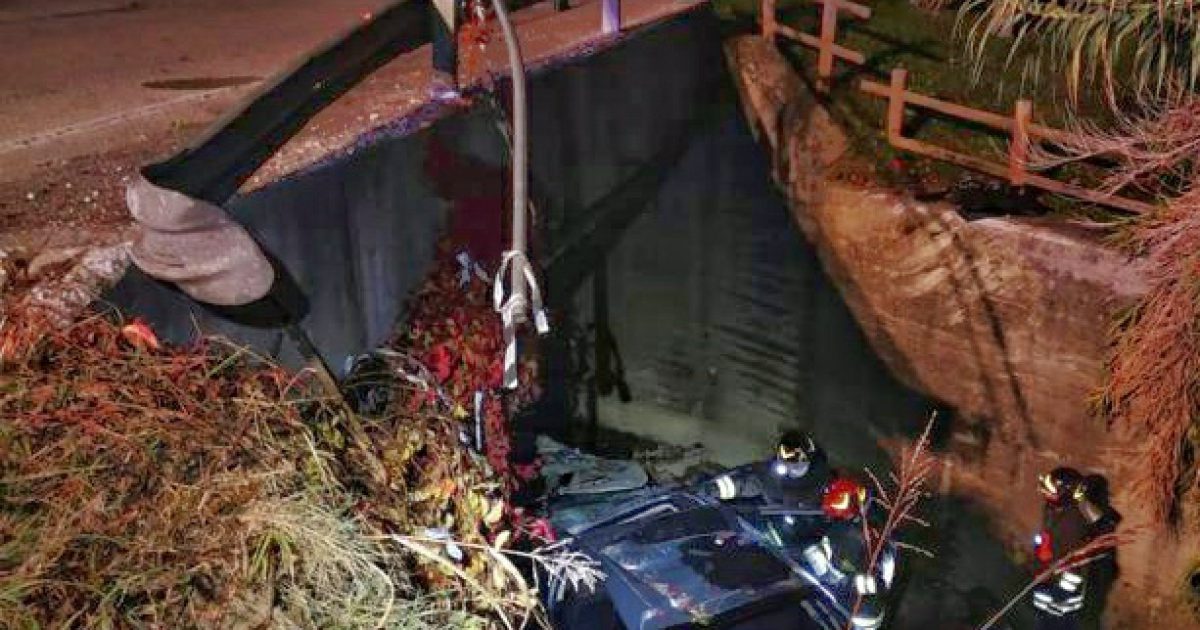 Auto esce di strada e finisce nel canale, un ferito - La Guida - La Guida