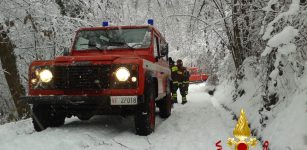 La Guida - Rimozione degli alberi crollati sulle strade per la neve