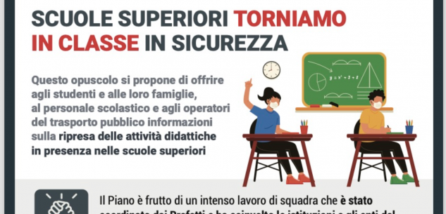 La Guida - Da lunedì le superiori in presenza al 50%, le linee della Regione