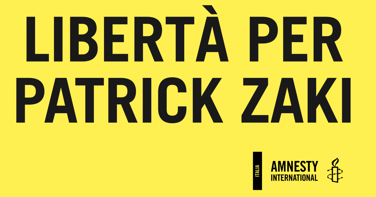 Il Comune si illumina di giallo per Patrick Zaki