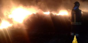 La Guida - Incendio di sterpaglie nelle colline di Langa