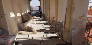 Nuova pavimentazione all’esterno di Monserrato La Guida - Nuova pavimentazione all’esterno di Monserrato