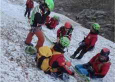 La Guida - Esercitazione del Soccorso Alpino di Cuneo in Valle Gesso