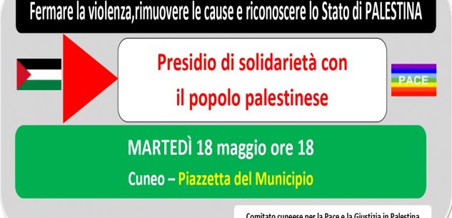 La Guida - Presidio di solidarietà a Cuneo con il popolo della Palestina