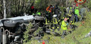 La Guida - Auto si capotta nella zona di Casteldelfino