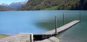 La Guida - Lavori sul Pontile del lago di Pontechianale