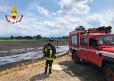 La Guida - Incendio in un campo tra Tarantasca e Cuneo