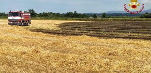 La Guida - Campi di grano a fuoco a Margarita e Caraglio