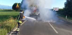 La Guida - Furgone in fiamme a Saluzzo