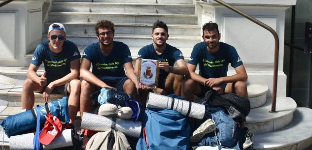 La Guida - I quattro giovani di Chiusa Pesio partiti dal Pian delle Gorre e arrivati a Sanremo