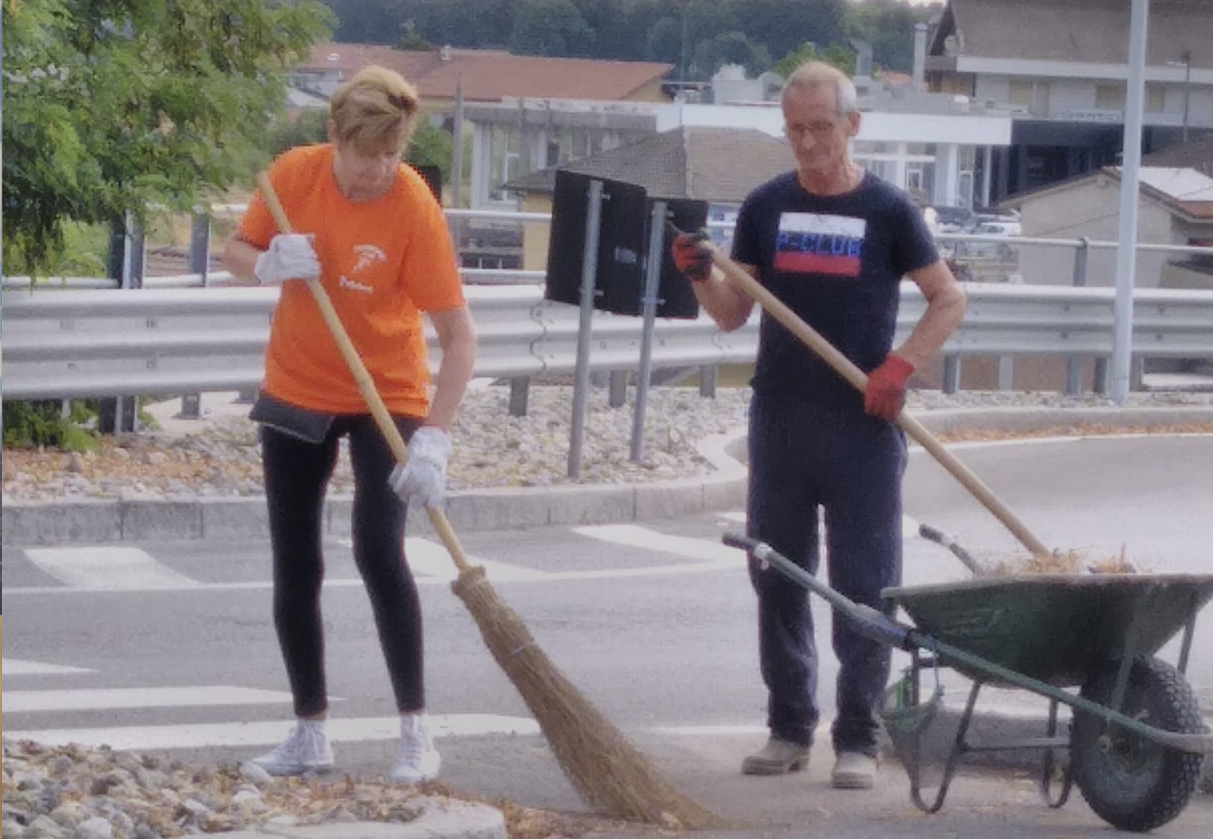 Santina Isoardi e Franco Barale al lavoro