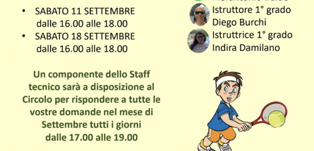 La Guida - Porte aperte alla Cuneese tennis sabato 11 e sabato 18 settembre