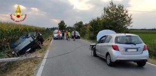 Incidente a Morozzo, intervento dei Vigili del Fuoco La Guida - Incidente a Morozzo, intervento dei Vigili del Fuoco
