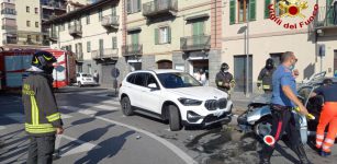 Incidente stradale nel centro di Saluzzo La Guida - Incidente stradale nel centro di Saluzzo