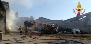 Incendio in cascina a Centallo La Guida - Incendio in cascina a Centallo