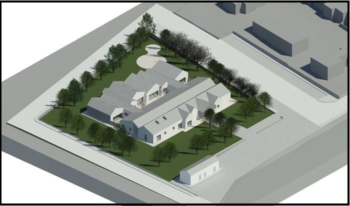 Il render della nuova scuola di Caraglio
