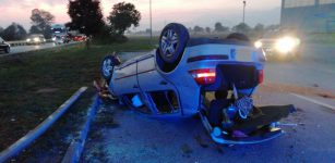 La Guida - Auto cappottata in regione Colombero, ferito il conducente