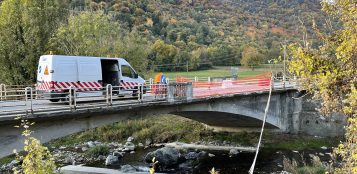 La Guida - Valle Grana, protezioni provvisorie sul ponte di Santa Maria della Valle