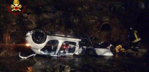 La Guida - Auto nel torrente sulla strada da Vernante e Palanfrè, quattro ragazzi coinvolti