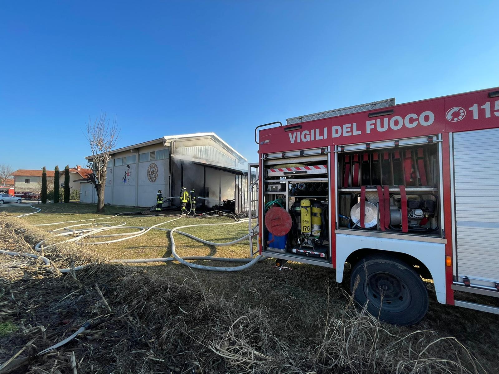Incendio in frazione Trucchi