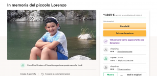 Raccolta fondi in memoria del bambino deceduto per Covid La Guida - Raccolta fondi in memoria del bambino deceduto per Covid