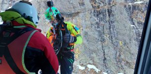 La Guida - Valdieri: cade dalla cascata di ghiaccio, soccorso con elicottero